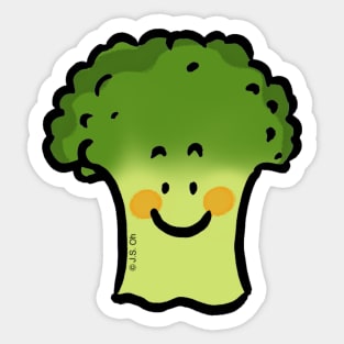 cute green broccoli Sticker